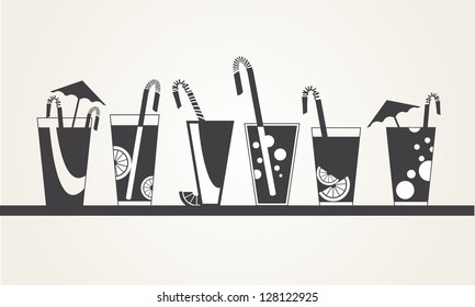 Stylized juice icon. Vector illustration