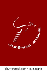 Stylized Kangaroo on the red background