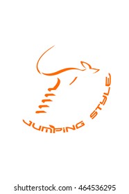 Stylized Kangaroo on the white background