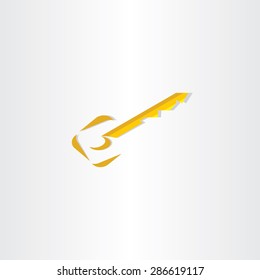 stylized key icon vector design