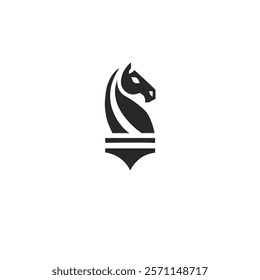 Stylized Knight Chess Horse Logo - Elegant Vector Designs, These designs showcase timeless chess symbolism with a modern twist, ideal for branding, marketing, or merchandise.