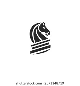 Stylized Knight Chess Horse Logo - Elegant Vector Designs, These designs showcase timeless chess symbolism with a modern twist, ideal for branding, marketing, or merchandise.