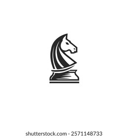 Stylized Knight Chess Horse Logo - Elegant Vector Designs, These designs showcase timeless chess symbolism with a modern twist, ideal for branding, marketing, or merchandise.