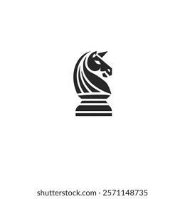 Stylized Knight Chess Horse Logo - Elegant Vector Designs, These designs showcase timeless chess symbolism with a modern twist, ideal for branding, marketing, or merchandise.