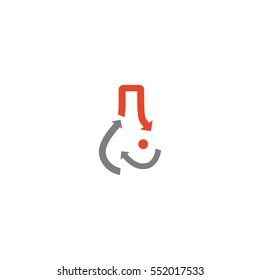 Stylized laboratory logo isolated on a white background.