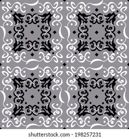 Stylized Lace Like Seamless Vector Pattern Decoration - Elegant, calligraphic and complex. ornamental graphics for background. Stylized crochet texture. EPS.