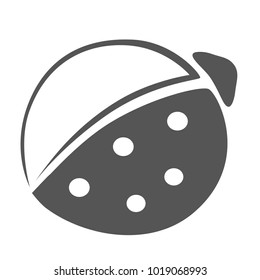 Stylized ladybug.  Transparent background in vector file (all white portions).