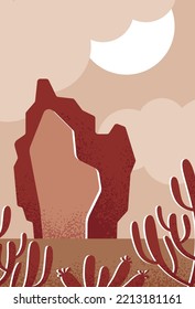 Stylized landscape background in modern asian style