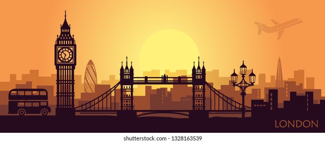 6,352 London bridge silhouette Images, Stock Photos & Vectors ...