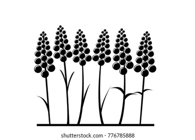 Stylized lavender flower