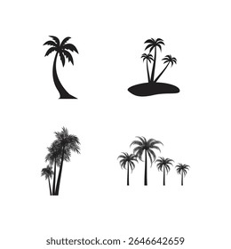 Stylized leaf palm tree logo vector and symbol