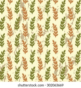Stylized leaf pattern background. vector