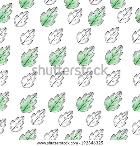stylized leaves pattern. Vector illustration design