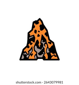 Stylized leopard print forms abstract shape stands isolated