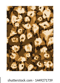 Stylized leopard print wallpaper. Vector repeat pattern.