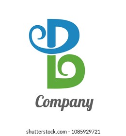Stylized letter B design for logotypes and branding
