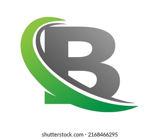 Stylized letter B for monogram, logo, sticker emblem and creative design. Flat style