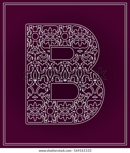 Stylized Letter B Paper Cutting Wood Stock Vector (Royalty Free) 564161533