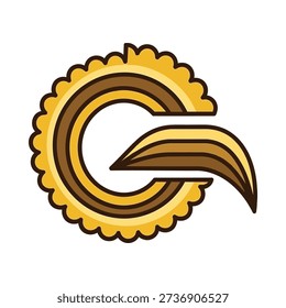 A stylized letter c with a leafy design
