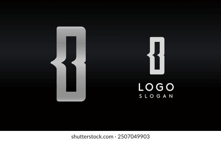 Letra D estilizada con cortes nítidos y abstractos como el paso de la bala a través de la letra para un diseño de logotipo moderno y elegante, agencias creativas de marca, empresas tecnológicas emergentes e identidad corporativa. Ilustración vectorial.