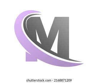 Stylized Letter M Monogram Logo Sticker Stock Vector (Royalty Free ...