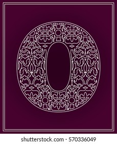 Stylized Letter O. Paper Cutting, Wood Cutting. Logo, Icon, Board