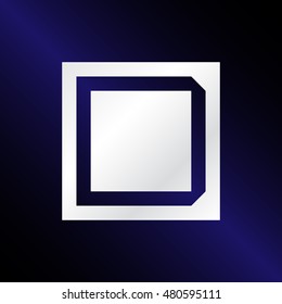 Stylized letter on a background with a gradient
