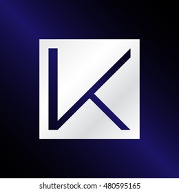 Stylized letter on a background with a gradient