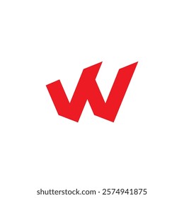 A stylized letter "W" with a bold, angular design.