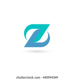 Stylized letter Z. Vector template design of logo.