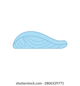 Stylized light blue salmon fillet
