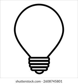 Stylized lightbulb icon in and symbolizing ideas and innovation Vector illustration for web design and creative projects