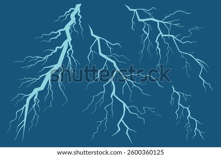A stylized lightning bolts with a blue glow