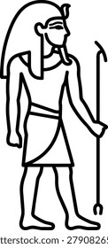 Stylized line art an