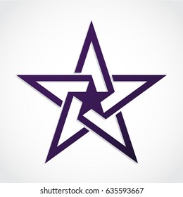 stylized linear purple star symbol