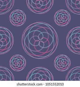 Stylized linear repeating pattern. Seamless vector background.