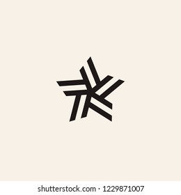 Stylized linear shape star logo design template. Modern star abstact vector illustration with lines. Vector graphic fashion symbol. Award success logotype concept icon.