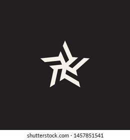Stylized linear shape star logo design template. Modern star abstract vector illustration with lines. Black and white vector graphic fashion symbol. Award success logotype concept icon.
