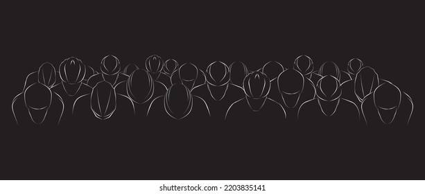 Stylized linear sketch of cyclist, athlete, man. Cyclists fight for the finish line