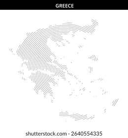 Stylized lines create a map of Greece's geography.