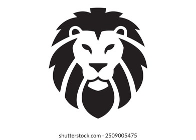 stylized lion head logo. branding template