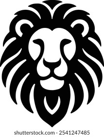 Stylized lion head logo icon featuring a bold lion face, presented as a clean vector illustration on a transparent background.