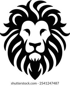 Stylized lion head logo icon featuring a bold lion face, presented as a clean vector illustration on a transparent background.