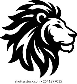 Stylized lion head logo icon featuring a bold lion face, presented as a clean vector illustration on a transparent background.