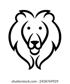 Stylized Lion Head Vector logo