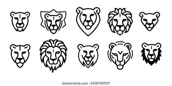 Stylized Lion Head Vector logo