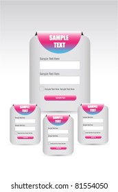 stylized login forms vector