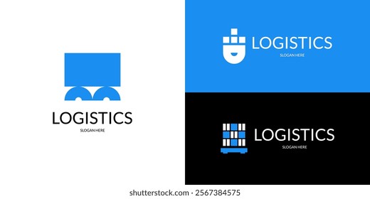 Stylized Logistic symbol. Vector illustration.
