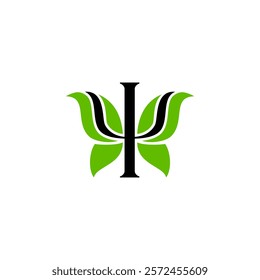 A stylized logo combining the Greek letter Psi (Ψ) with green leaves, symbolizing a connection between psychology and nature