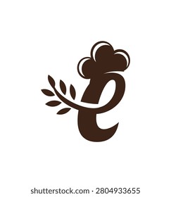 A stylized logo featuring a chef's hat combined with a wheat stalk, symbolizing culinary arts and baking.